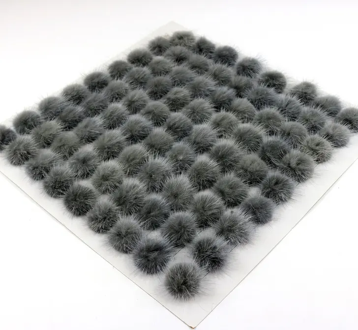 3 см DIY заколки для волос черные натуральные шарики из меха норки