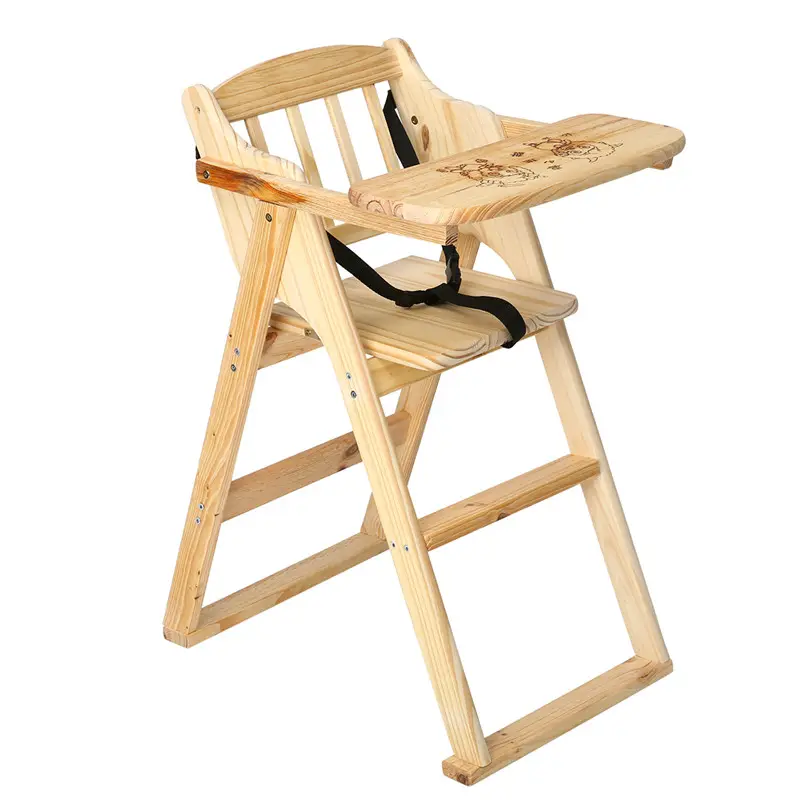 Деревянный детский высокий стул складной детский обеденный стол регулируемые деревянные стулья