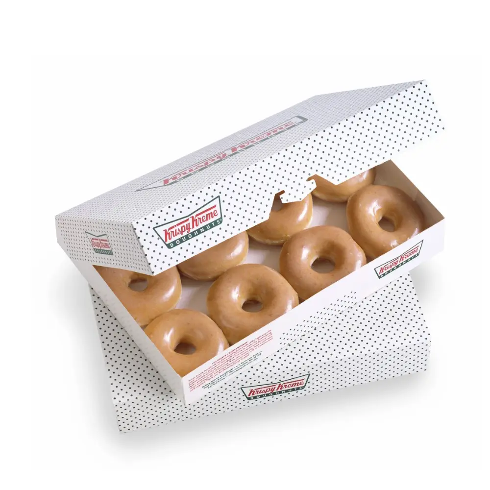 Экологически чистая упаковочная коробка для пончиков с логотипами, оптом