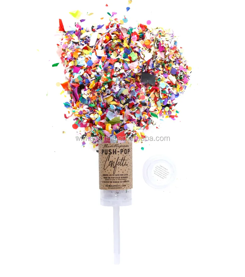 DIY push-pop confetti for wedding confetti poppers pop