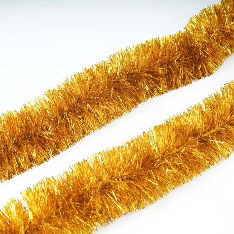 Прямая поставка, изготовленная на заказ золотого цвета, домашнее рождественское украшение, мишура, гирлянда