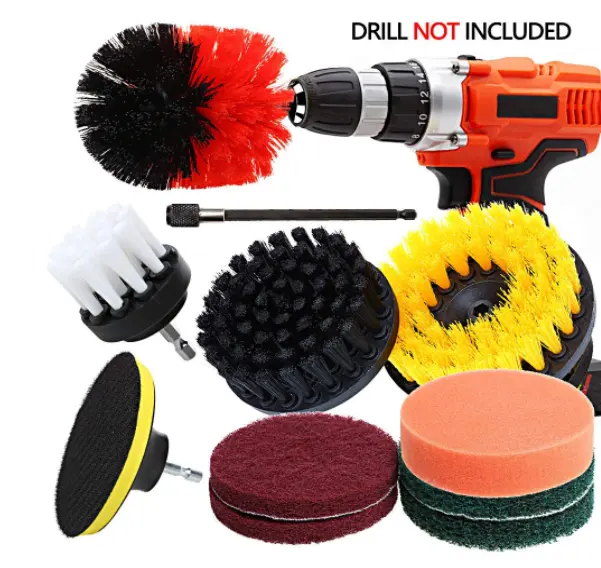 11pack Different Drill Brush Attachment Set useful home clean