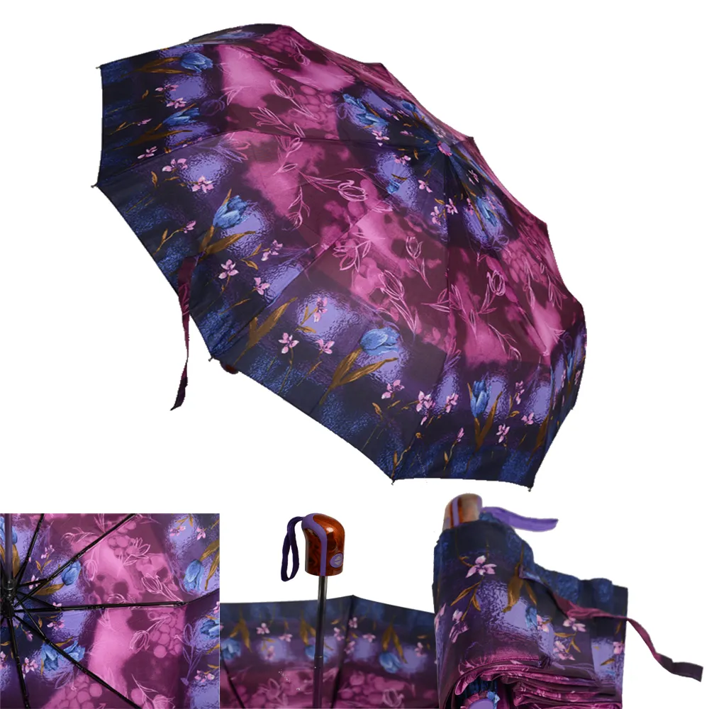 23"x 10K 3 Fold AOAC High Quality Umbrella for Promotional 13AC005
