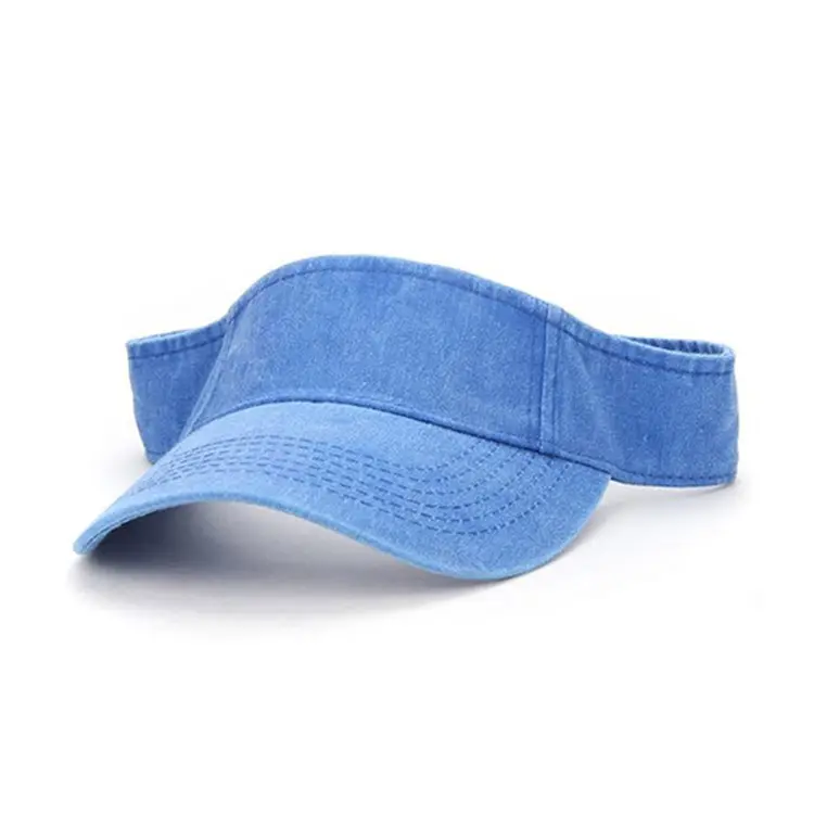 Cotton Outdoor Sport Beach Running Golf Visor Cap for Women Men Adjustable Embroidery Sun Visor Hat