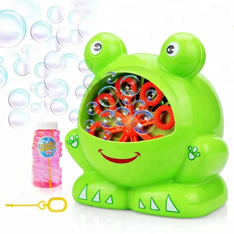 Frog-designed Automatic Bubble Blower Small Bubble Machine for Good Sale Include Bubble Liquid