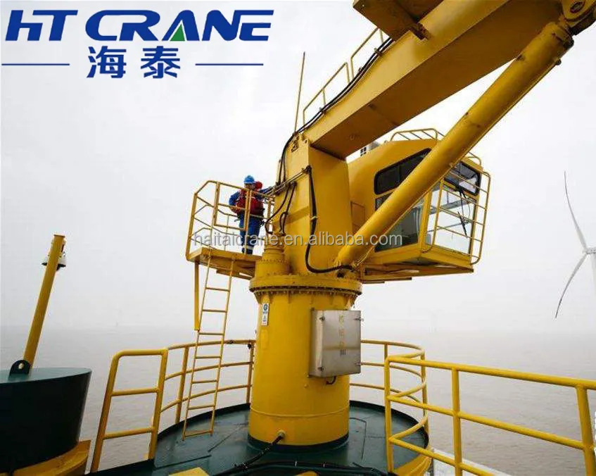 telescopic boom hydraulic ship crane