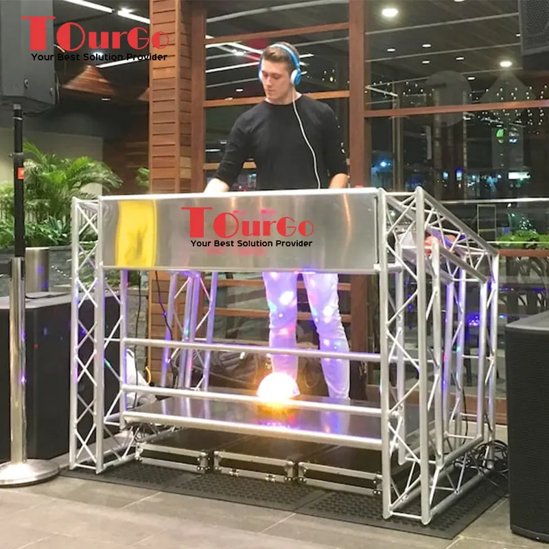 TourGo Portable Aluminum Truss DJ Booth DJ Table for Sale