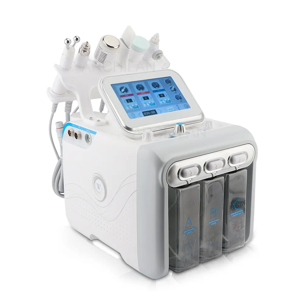 6 в 1 Многофункциональный косметический аппарат H2O2 с кислородной струей для очистки кожи лица, косметическое оборудование