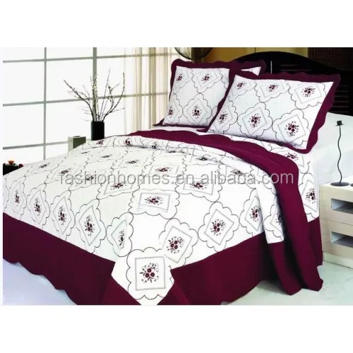 Shanghai Fashion Homes Embroidery Design Bed Sheet