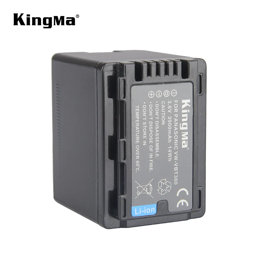 KingMa VW-VBT380 3900mAh Camcorder Lithium-Ion Battery Pack For Panasonic V720 710 V520 510 V210 V110 VW-VBT190 VW-VBT380-K