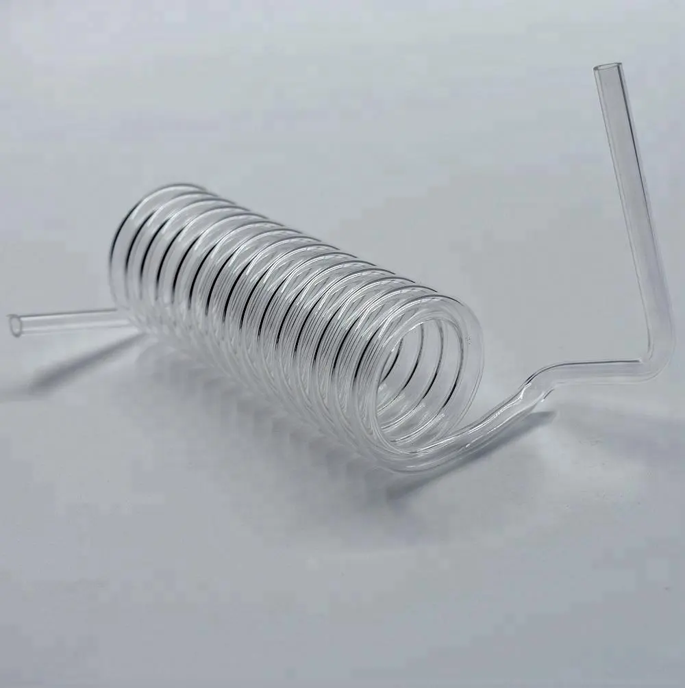 Прозрачная кварцевая спиральная стеклянная трубка, Кварцевая катушка, Кварцевая спиральная трубка