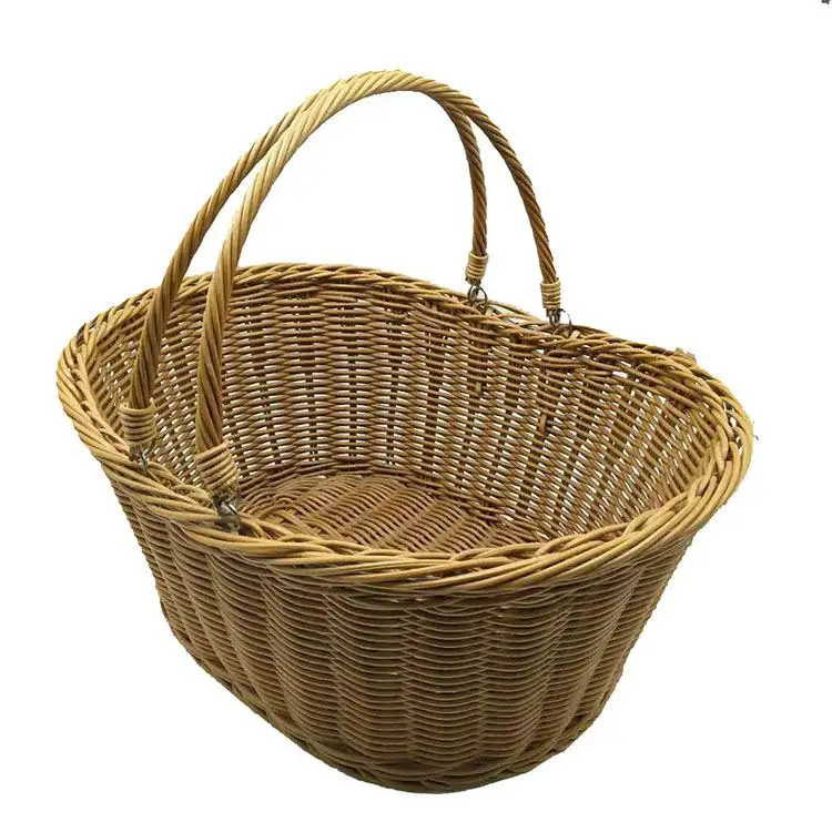 Small Moq Food Safety Wicker Shopping Basket For Supermarket Custom Made Bot-1009 CAREHOME OEM Welcomed LFGB EU 500pcs CN GUA