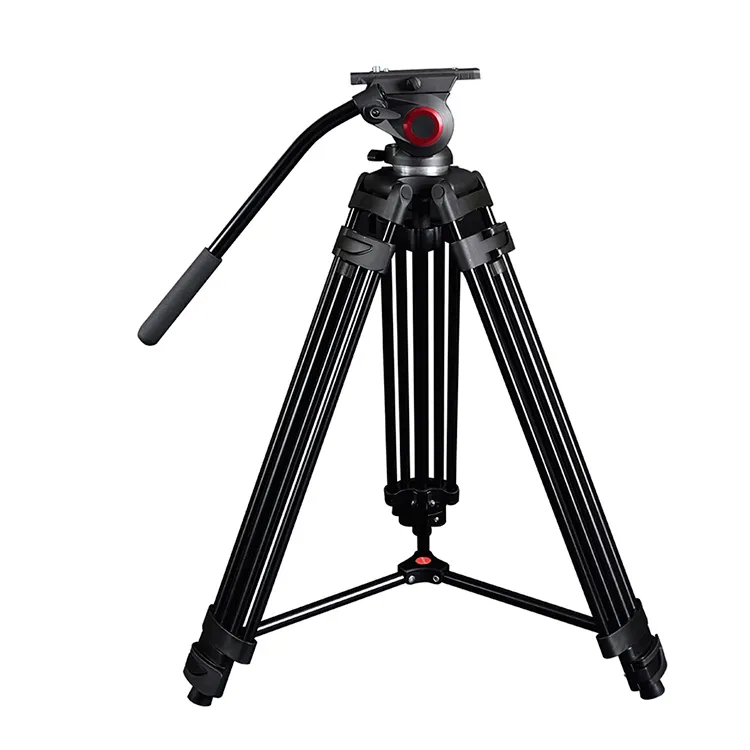 609A Professional Video Tripod Made Of Aluminium Alloy With Fluid Head Suitable For Video Camera And Dslr
