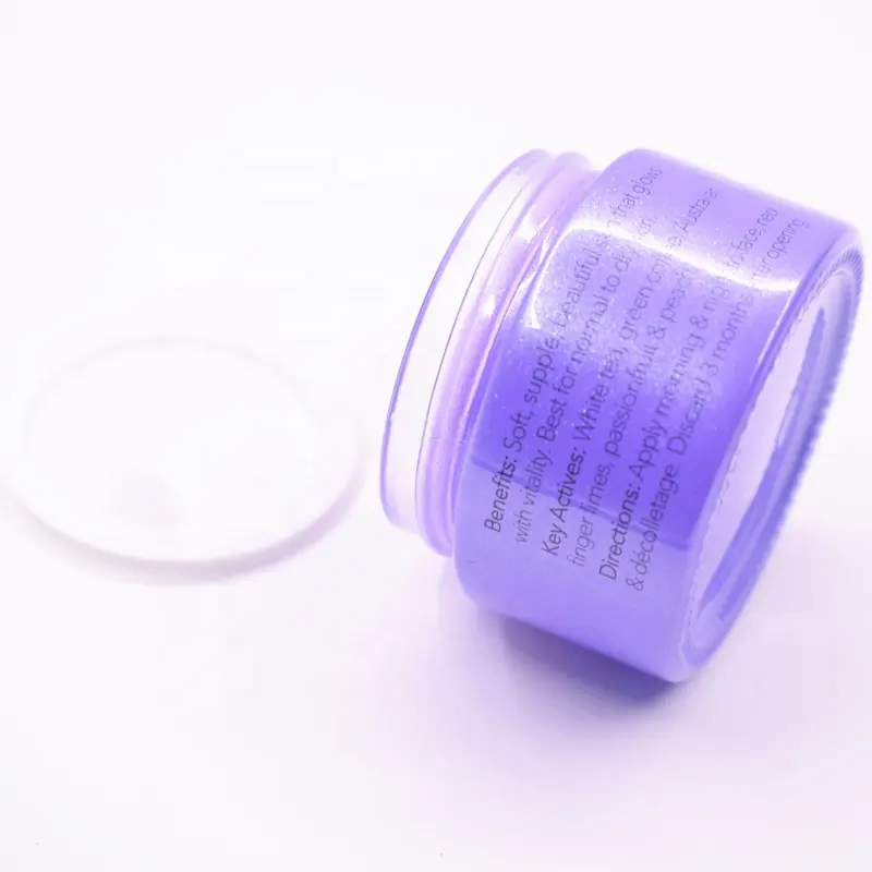 Hot sale Empty 1oz/30G Moisturizer Cream Glass Purple Jars for Cosmetics package Wholesale