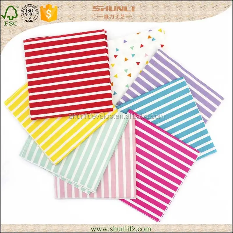 Global Shunli Birthday Party Decoration checkered paper napkin Recycle Paper napkin Customized napkin