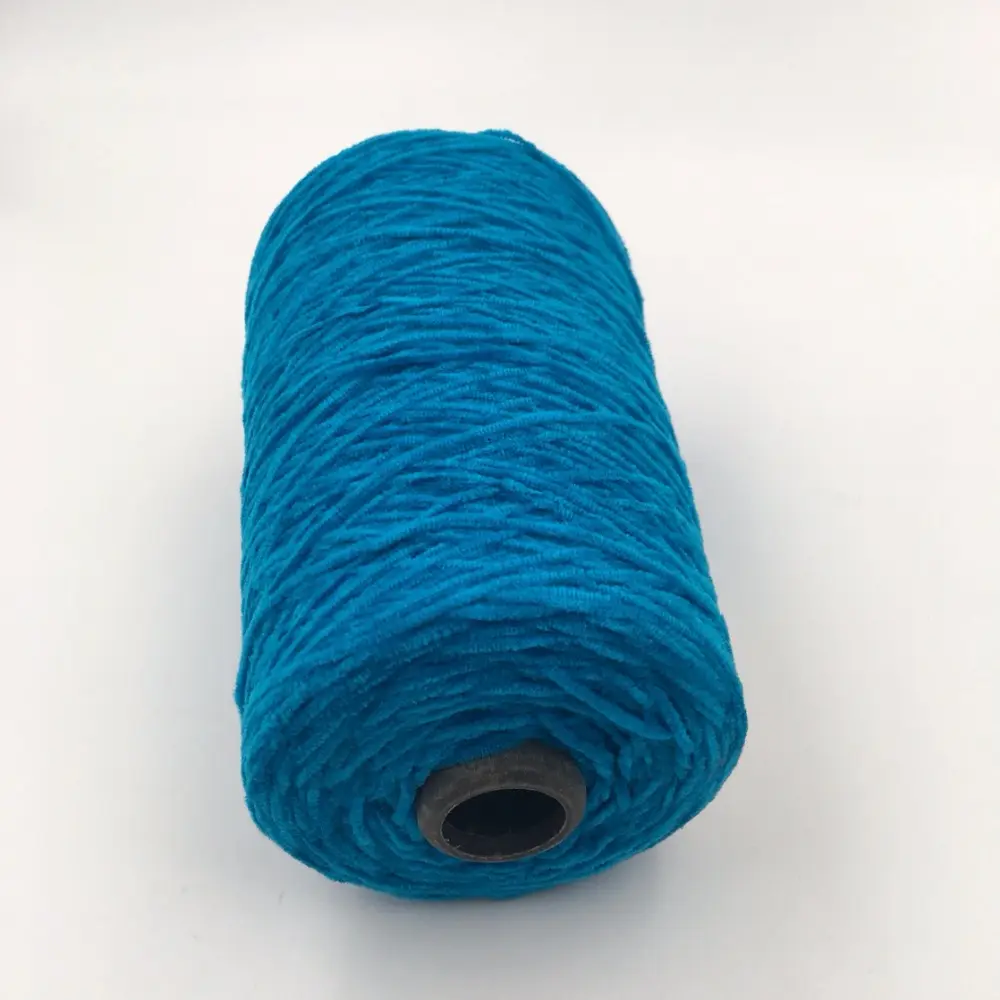 100% Acrylic soft Chenille yarn on cone