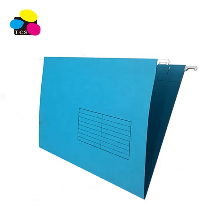 High Quality Customize Logo Blue Color A4 Size Conference Paper Suspension Hanging File Folder For Office School