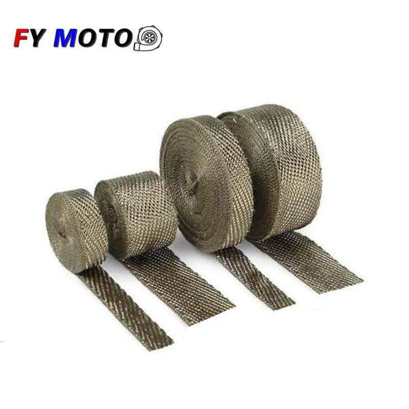 For Titanium Exhaust Manifold Downpipe Turbo Header Heat Shield Wrap