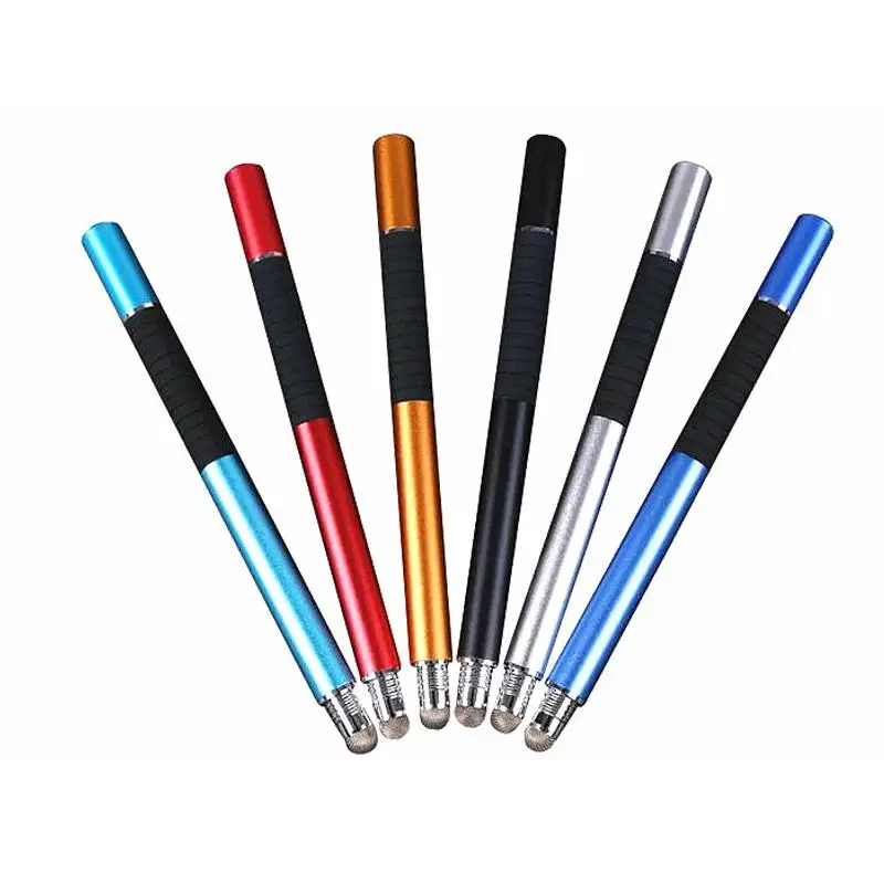 Metal ball-point pen High quality disc stylus touch pen in mobile Phone Accessories