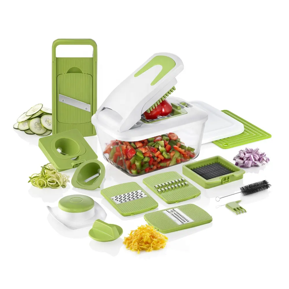 Fullstar new design Vegetable Chopper Mandoline Slicer - Glass Containers Spiralizer