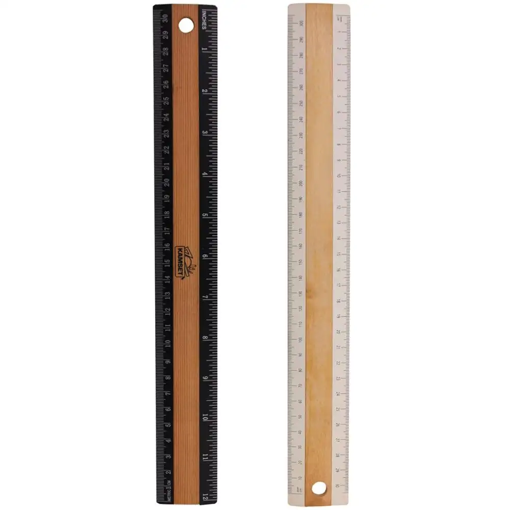 12 inch 30cm customized logo ruler promotional folding wooden ruler
