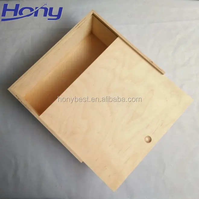 First Quality Cheap Birch Plywood Wood Gift Box with Custom Slide Lid