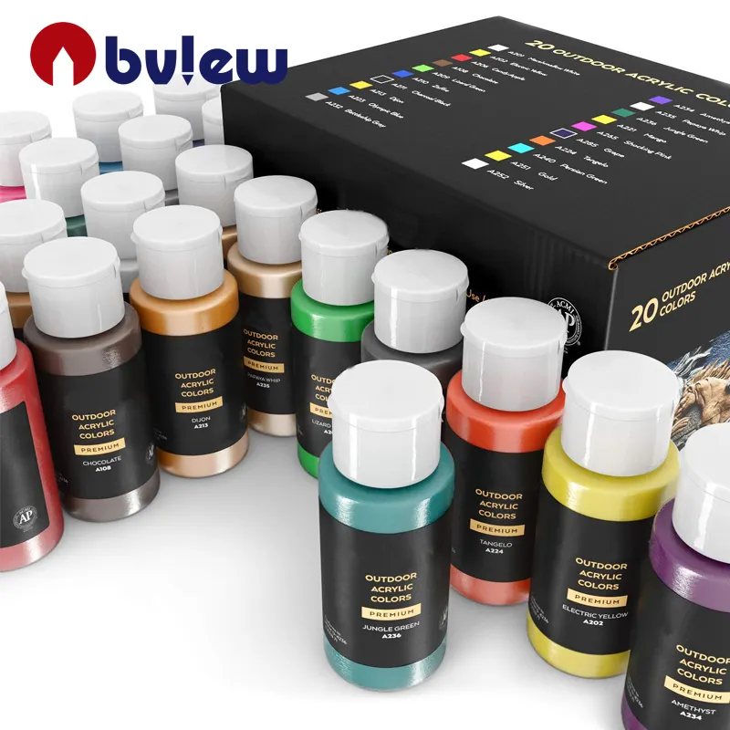 Professional 20Colors 59Ml Outdoor Acrylic Art Paint