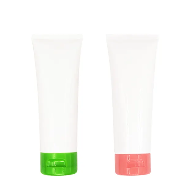 Fuyun MOQ 1pcs 100ml white PE plastic hand cream cosmetic tube with flip top cap