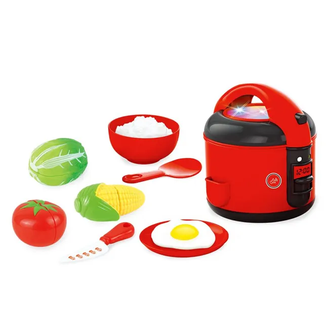 Оптовая продажа Детские ролевые игры для приготовления пищи играть в игры пластиковая кухонная плита риса игрушка HC426353