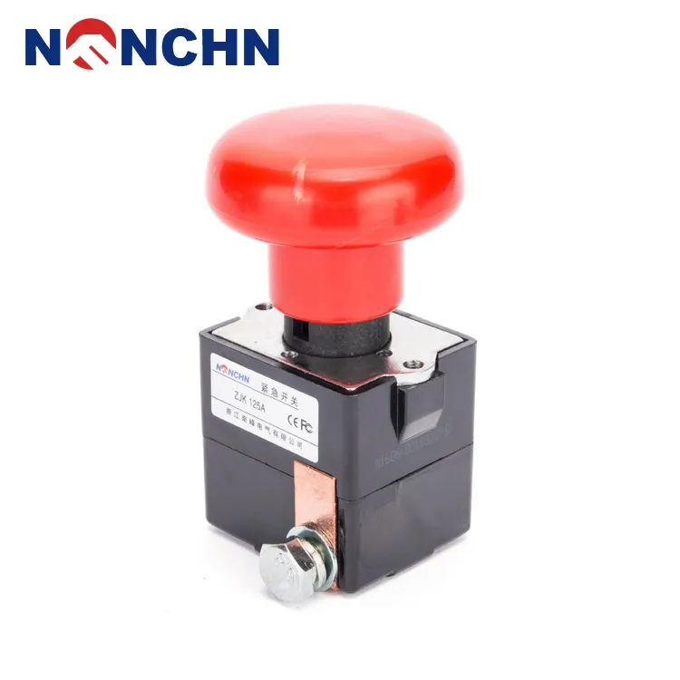 NANFENG Red Stop Emergency 125A Rated IP50 Waterproof Switch 12V