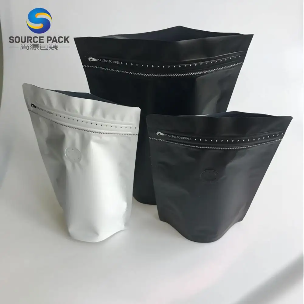 black /White cute doypack zipper proteinc bag