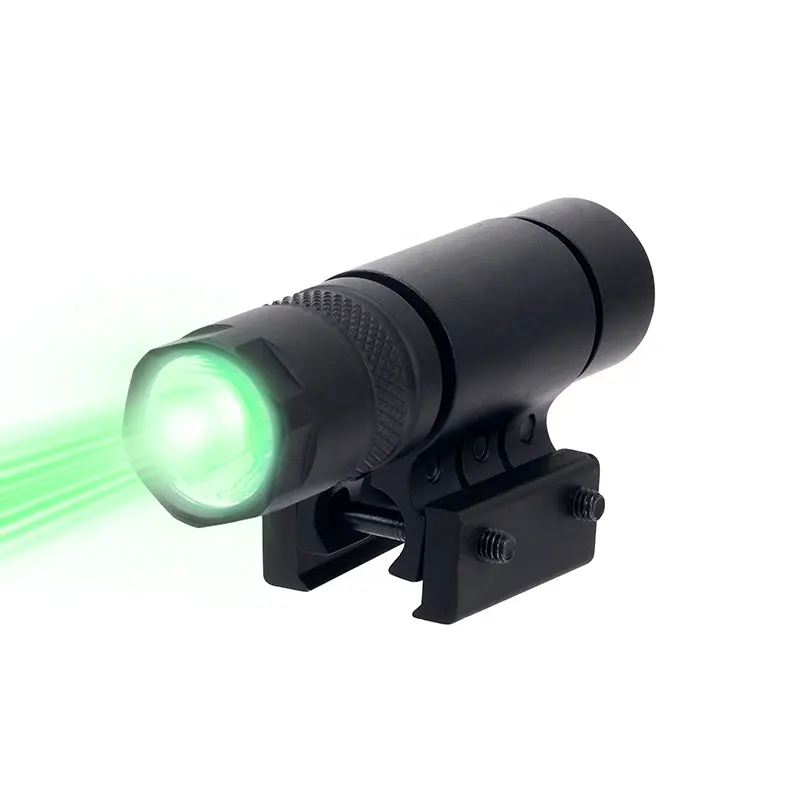 Тактический металлический фонарик для охоты на открытом воздухе, крысиный хвост, сенсорный переключатель, зеленый светодиодный фонарь для охотничьего ружья, светодиодные тактические фонарики