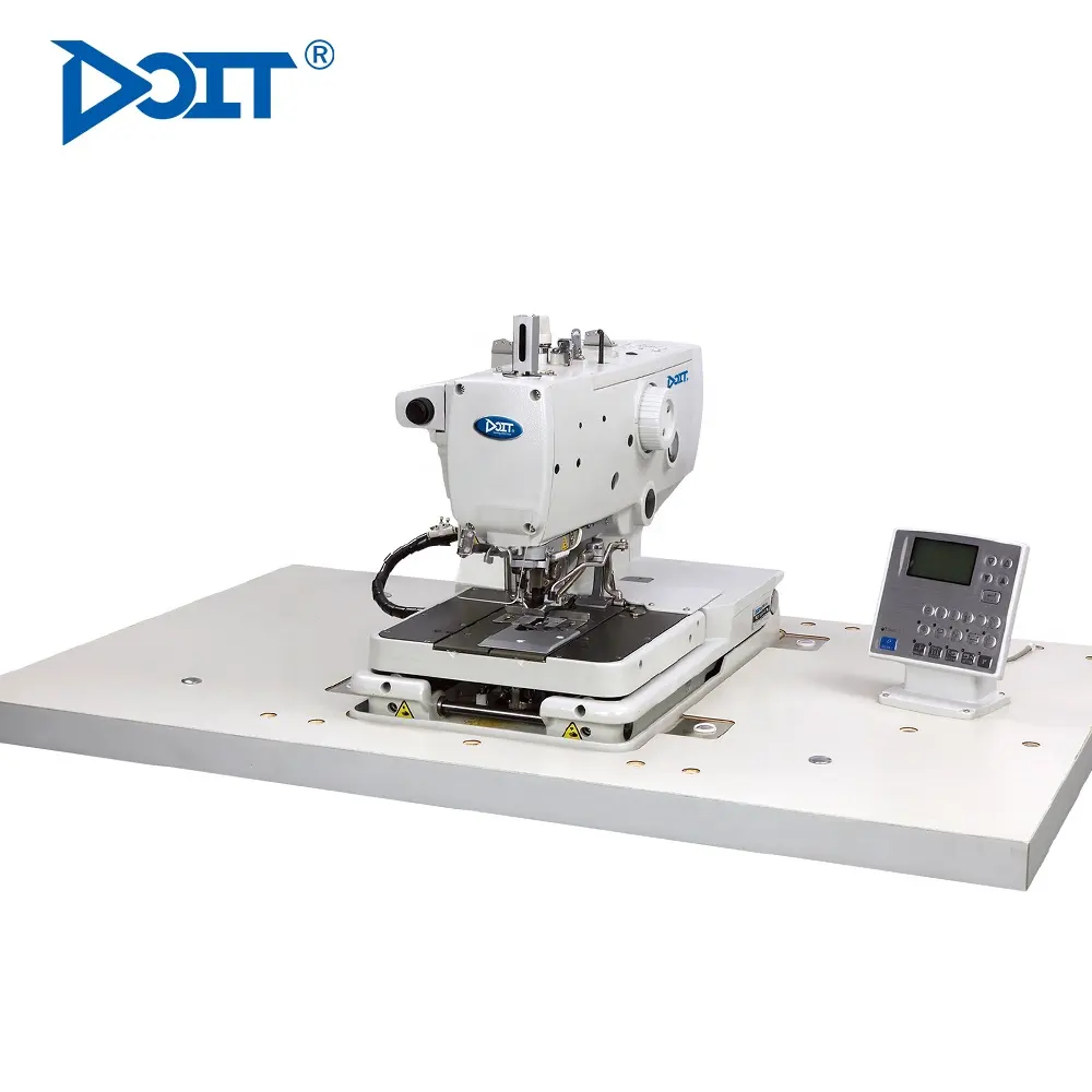 DT9820 COMPUTERIZED EYELET BUTTON HOLING FLAT BED SEWING MACHINE FOR SALE