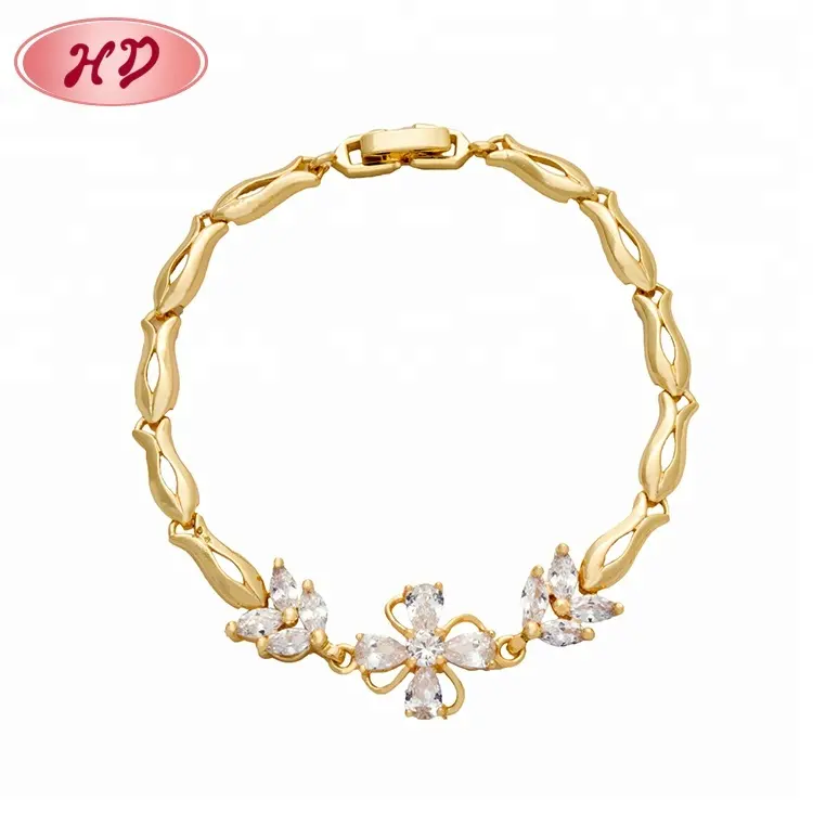 Оптовая продажа новые ювелирные изделия ручной работы Дубай 18K золотой браслет для женщин