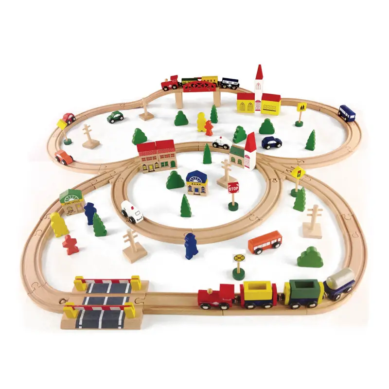 Fengyuan 2016 Детская игрушка 115213 30 шт. деревянный игрушечный поезд