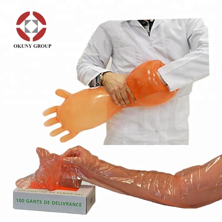 Calf puller Artificial insemination tools Shoulder protect ldpe plastic disposable veterinary gloves