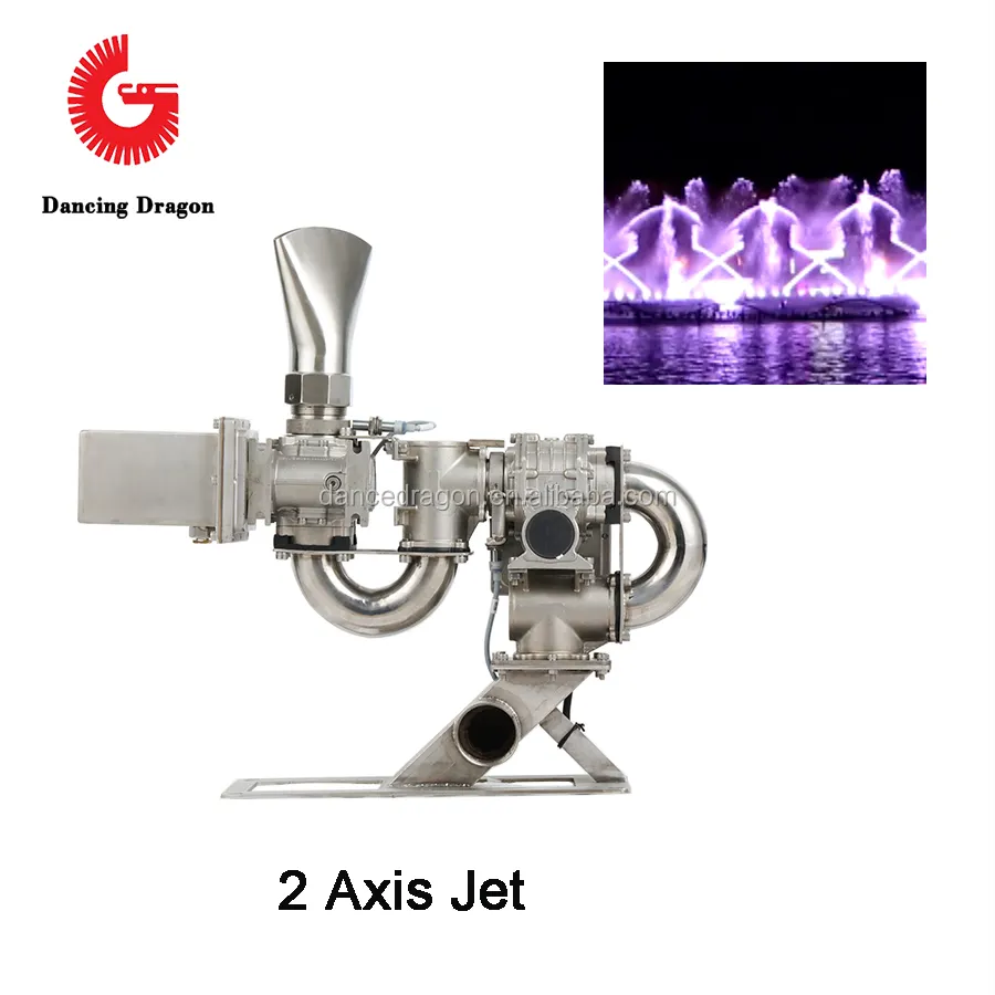 Four Rotating Joint aluminum alloy 2 Axis Jet nozzle for Moving Fountain