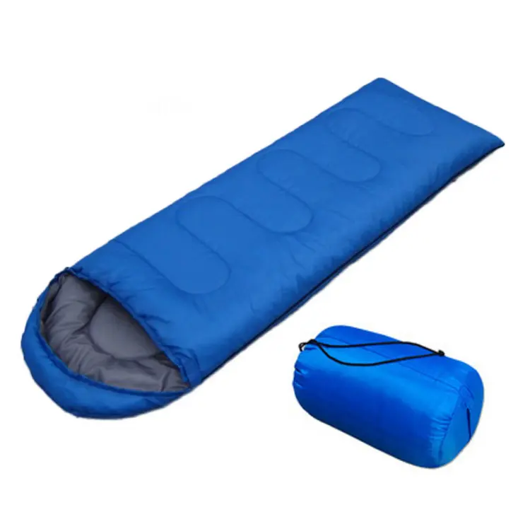 Comfort lightweight portable camping sleeping bag with compression bag