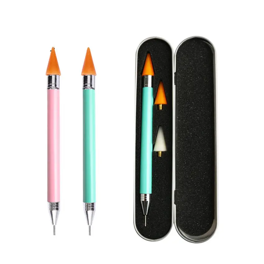 Ручка с двойной головкой с сверлом crayon акриловый всасывающий инструмент насадка в виде щетки со сменной вощеной головкой для ногтей