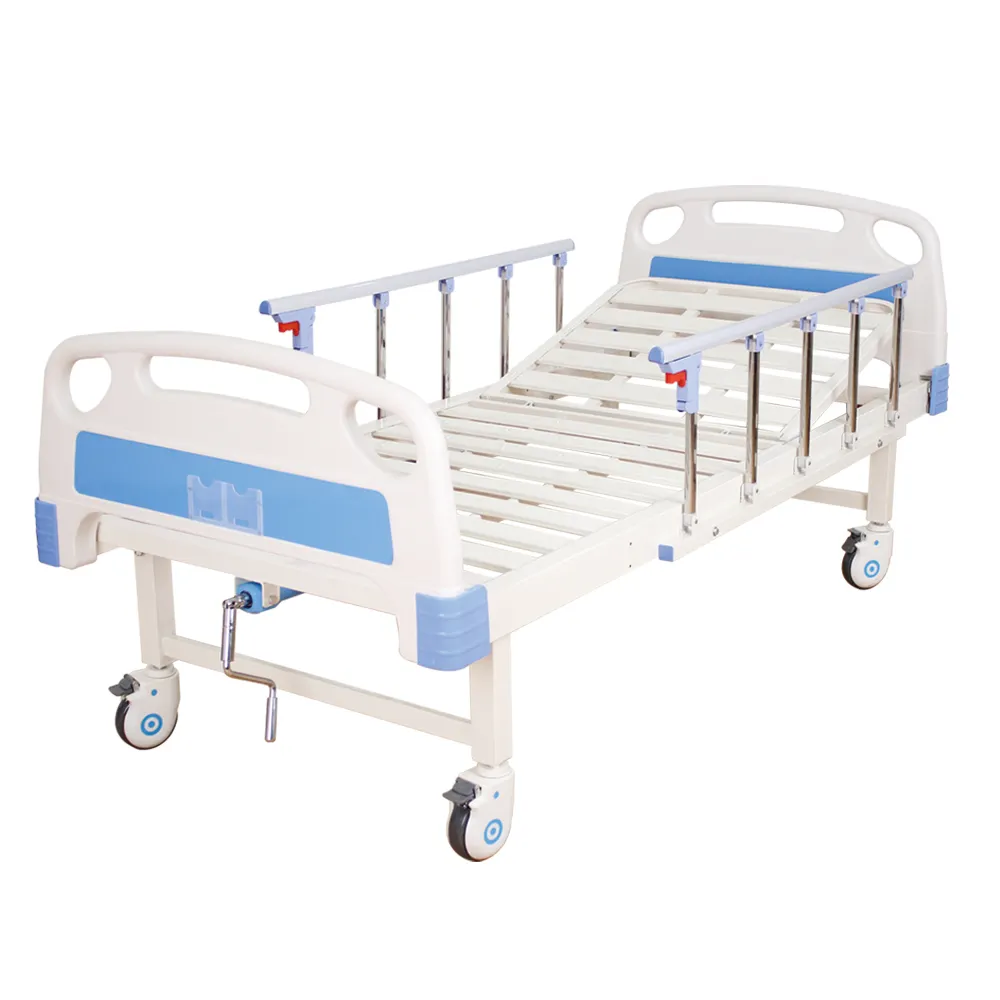 ZK10 One Function One Crank Manual Cheap Hospital Bed With ABS Head Board