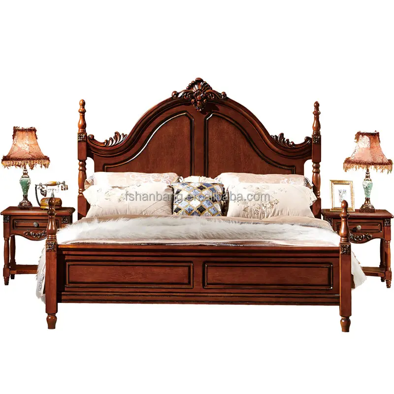 Американская мебель для спальни в стиле кантри, колониальная мебель из массива дерева