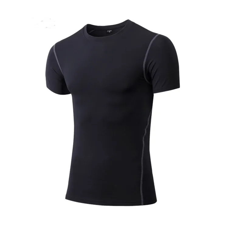 Wholesale lycra short sleeves rashguard compression MMA shirt
