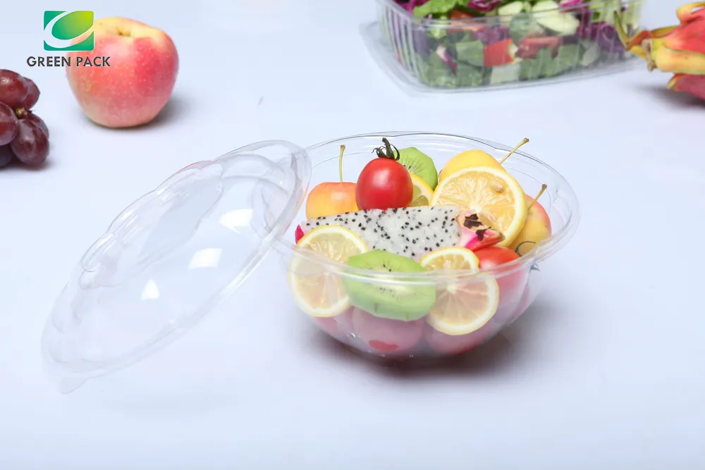 Disposable Plastic Salad Bowl With Lid