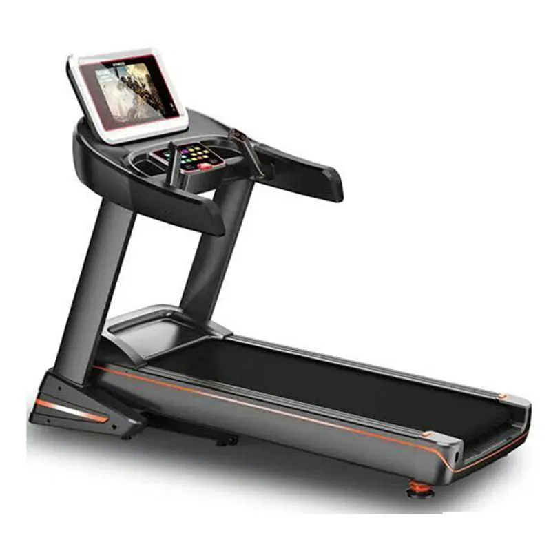 TFT touch screen gym electric treadmill running machine/semi-commercial hotel gym motorized treadmill
