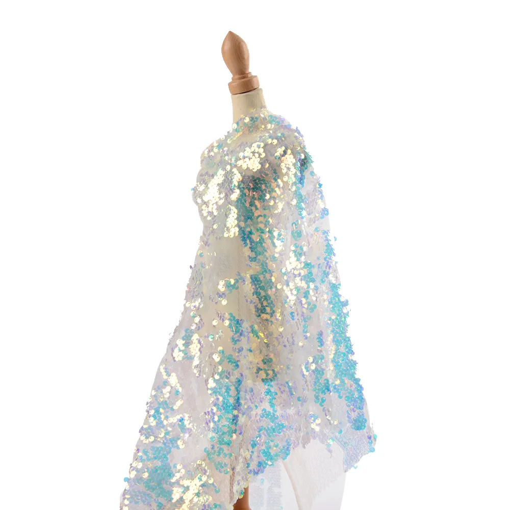 2019 beautiful reversible 5mm shiny mermaid iridescent sequin fabric