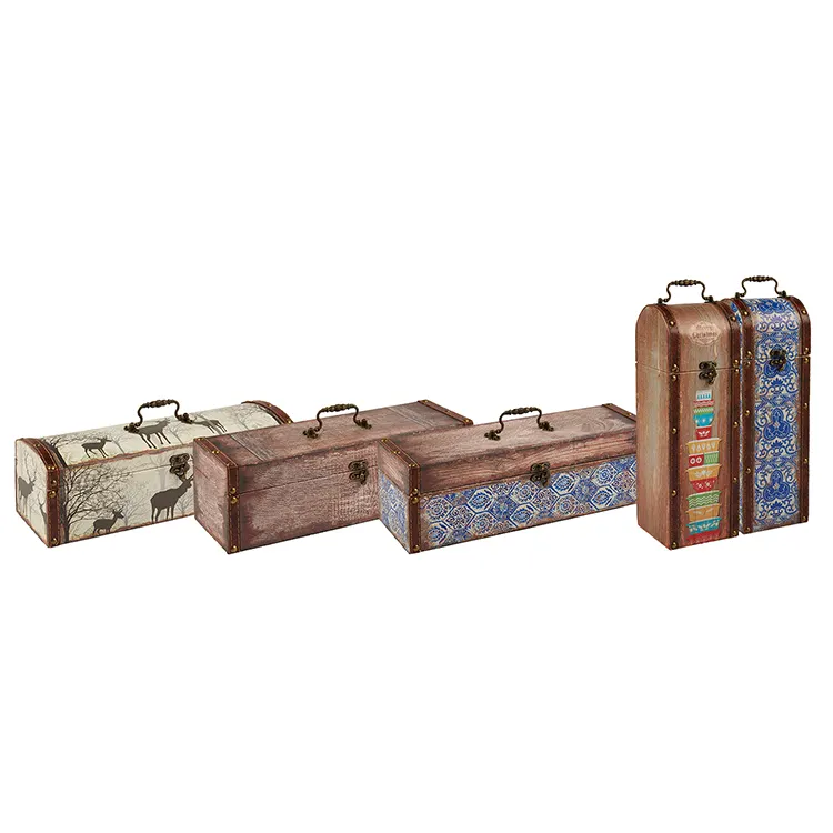 China supplier single bottle empty wooden wine boxes for sale