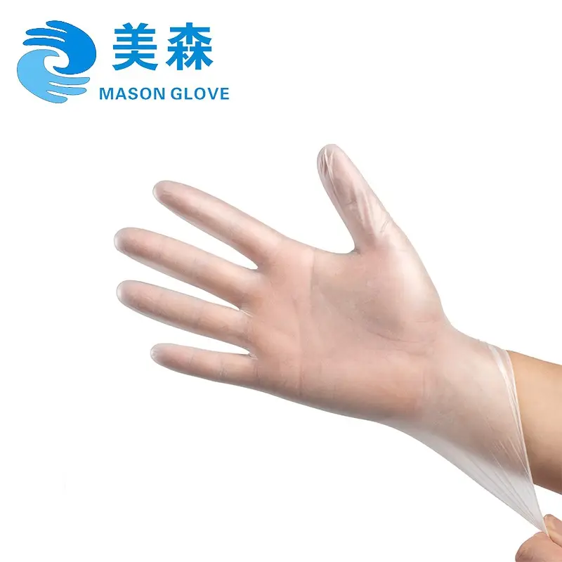 Disposable vinyl safety gloves powder free good quality PVC