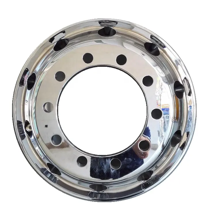 heavy duty aluminum alloy truck wheels rim 10 holes 8 holes machined polished wheels