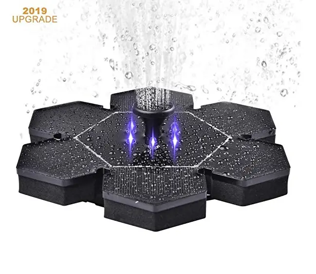 Solar Powered Outdoor Landscape Water Fountain Pump Kit with LED Lights/ Solar Panel