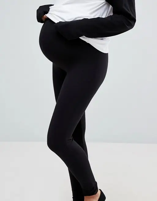 Оптовая продажа 2021, женские Супермягкие хлопковые Модальные Черные Леггинсы для беременных